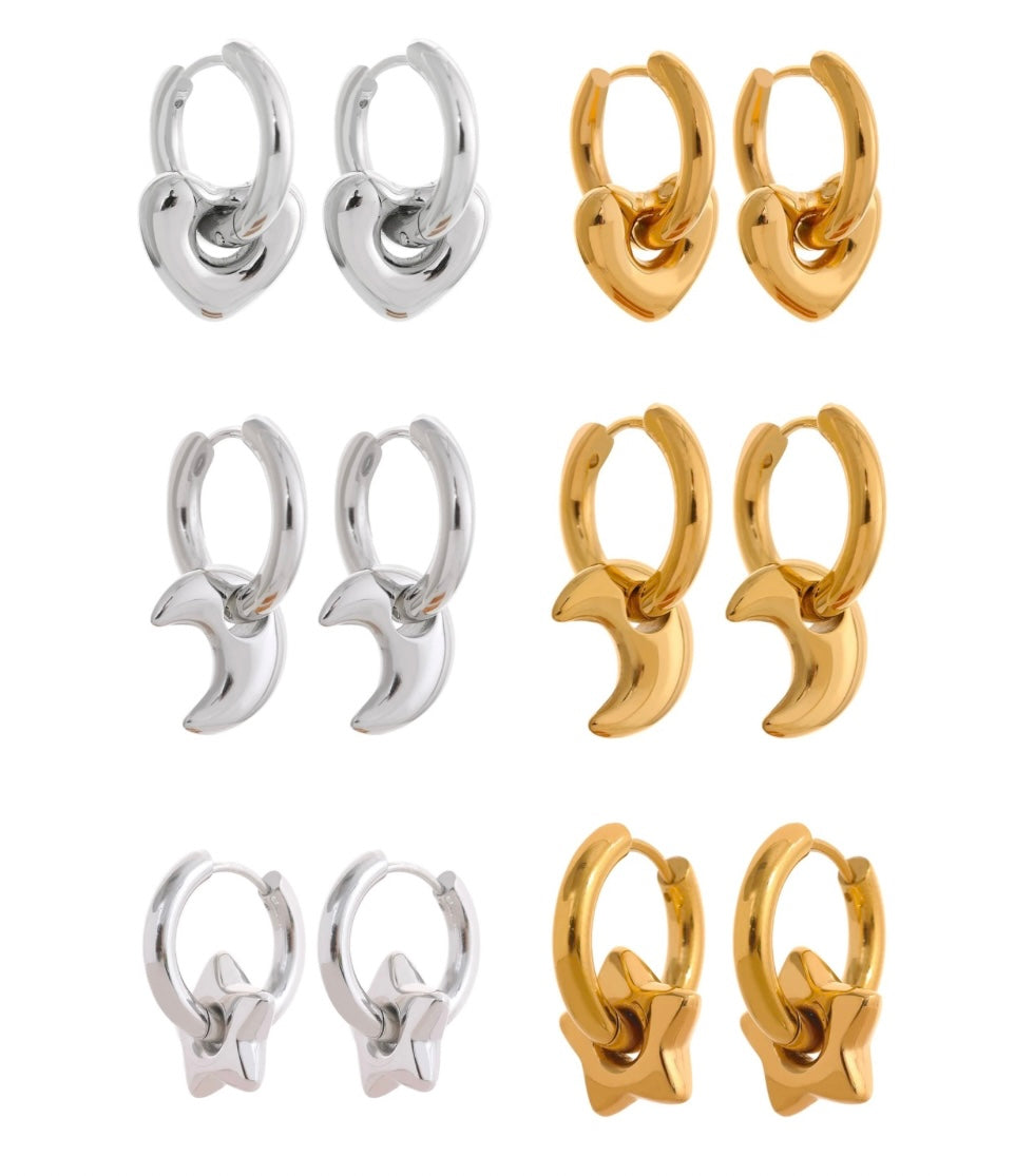 Olivia huggies - Aretes 3 en 1