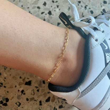 Mini paper clip anklets