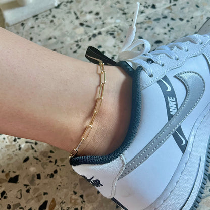 Medium paper clip anklets